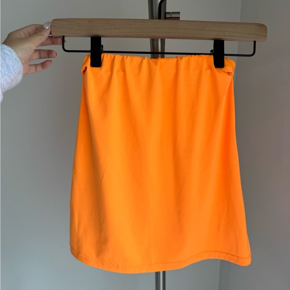 Djerf Avenue Swim Skirt Tangerine - Picture 3 of 5